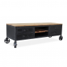 Buy Rivage industrial TV cabinet - Wood and metal Black 59285 - prices