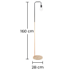 Buy Carlo floor lamp - Metal and marble Chrome Pink Gold 59578 with a guarantee