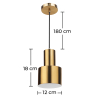 Buy Design Ceiling Lamp - Metal Pendant Lamp - Camilo Gold 59579 - in the EU