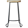 Buy Industrial Bar Stool 76 cm Adriel - Light wood and metal Black 59571 with a guarantee