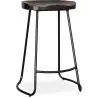 Bar Stool - Industrial Design - Wood & Metal - 66 cm - Adriel image 7