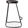 Bar Stool - Industrial Design - Wood & Metal - 66 cm - Adriel image 7
