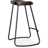 Buy Industrial Bar Stool 66 cm Adriel - Dark wood and metal Yellow 59584 with a guarantee