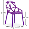 Buy Design Hit dining chair - PP and Metal Purple 59796 home delivery