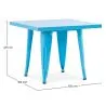 Square Children's Table - Industrial - Metal - 60cm - Stylix image 7