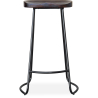 Buy Industrial Bar Stool 76 cm Aiyana - Dark wood and metal Steel 59570 - prices