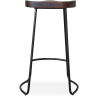 Buy Industrial Bar Stool 76 cm Aiyana - Dark wood and metal Steel 59570 - in the EU
