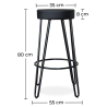 Buy Round Stool - Industrial Design - 80 cm - Elan Black 59572 - in the EU