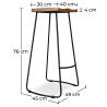 Buy Industrial Bar Stool 76 cm Yaina - wood and metal Light brown 59798 - in the EU