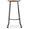 Buy Industrial Design Stool - Wood and Metal - 76 cm - Yaina Light brown 59798 - in the EU