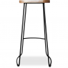 Buy Industrial Design Stool - Wood and Metal - 76 cm - Yaina Light brown 59798 in the Europe