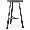 Buy Industrial Design Stool - Wood and Metal - 75 cm - Halona Black 59573 with a guarantee
