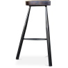 Buy Industrial Design Stool - Wood and Metal - 75 cm - Halona Black 59573 in the Europe
