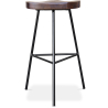 Buy Bar Stool - Industrial Design - Wood & Metal - 73 cm - Kangee Black 59575 Home delivery