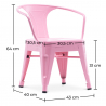 Buy Stylix Kid Chair with armrest - Metal Pink 59684 - in the EU