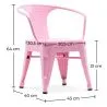 Children's Chair with Armrests - Children's Chair Industrial Design - Steel - Stylix image 7