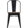 Buy Stylix Square Chair - Metal and Dark Wood Metallic bronze 59709 - prices