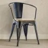 Dining Chair with Armrests - Wood and Steel - Stylix image 7
