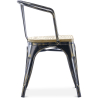 Buy Dining Chair with Armrests - Wood and Steel - Stylix Red 59711 at Privatefloor