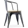 Dining Chair with Armrests - Wood and Steel - Stylix image 7