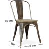 Buy Dining Chair - Industrial Design - Wood and Steel - Stylix Light green 59707 with a guarantee