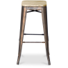 Buy Stylix stool  - Metal and Light Wood - 76cm  Metallic bronze 59704 at Privatefloor