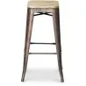 Industrial Design Bar Stool - Steel & Wood - 76cm - Stylix image 7