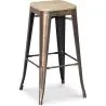 Industrial Design Bar Stool - Steel & Wood - 76cm - Stylix image 7