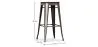 Bar Stool - Industrial Design - Wood & Metal - 76cm - Stylix image 7