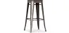 Bar Stool - Industrial Design - Wood & Metal - 76cm - Stylix image 7