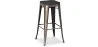 Bar Stool - Industrial Design - Wood & Metal - 76cm - Stylix image 7