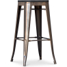 Buy Stylix stool - 76cm - Metal and dark wood Metallic bronze 59697 - in the EU