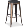 Buy Stylix stool - 76cm - Metal and dark wood Metallic bronze 59697 in the Europe