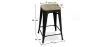 Industrial Design Bar Stool - Wood & Steel - 61cm - Stylix image 7
