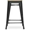 Industrial Design Bar Stool - Wood & Steel - 61cm - Stylix image 7