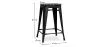 Bar Stool - Industrial Design - Wood & Steel - 61cm - Stylix image 7