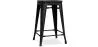 Bar Stool - Industrial Design - Wood & Steel - 61cm - Stylix image 7