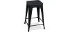 Bar Stool - Industrial Design - Wood & Steel - 61cm - Stylix image 7