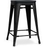 Bar Stool - Industrial Design - Wood & Steel - 61cm - Stylix image 7