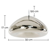 Buy Ceiling Lamp - Chrome Metal Pendant Lamp - 30cm - Nullify Silver 58221 in the Europe