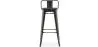 Bar Stool with Backrest - Industrial Design - Wood & Steel - 76cm - Stylix image 7