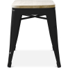 Buy Industrial Design Stool - Wood & Metal - 45cm - Stylix White 59692 - prices