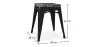 Industrial Design Stool - Wood & Steel - 46cm - Stylix image 7