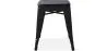 Industrial Design Stool - Wood & Steel - 46cm - Stylix image 7