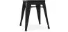Industrial Design Stool - Wood & Steel - 46cm - Stylix image 7