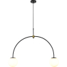 Buy Josephine 2 Bulbs Hanging Lamp - Metal and Glass Black 59623 - prices