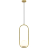 Buy Globe Ceiling Lamp - Golden Pendant Lamp - Ruby Gold 59624 - prices