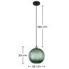 Buy Viola Hanging Lamp - Metal and Glass Green 59625 - in the EU