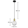 Buy Nellie Hanging Lamp - Metal and Glass Transparent 59662 - in the EU