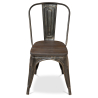 Buy Dining Chair - Industrial Design - Wood and Steel - New Edition - Stylix Red 59804 - prices